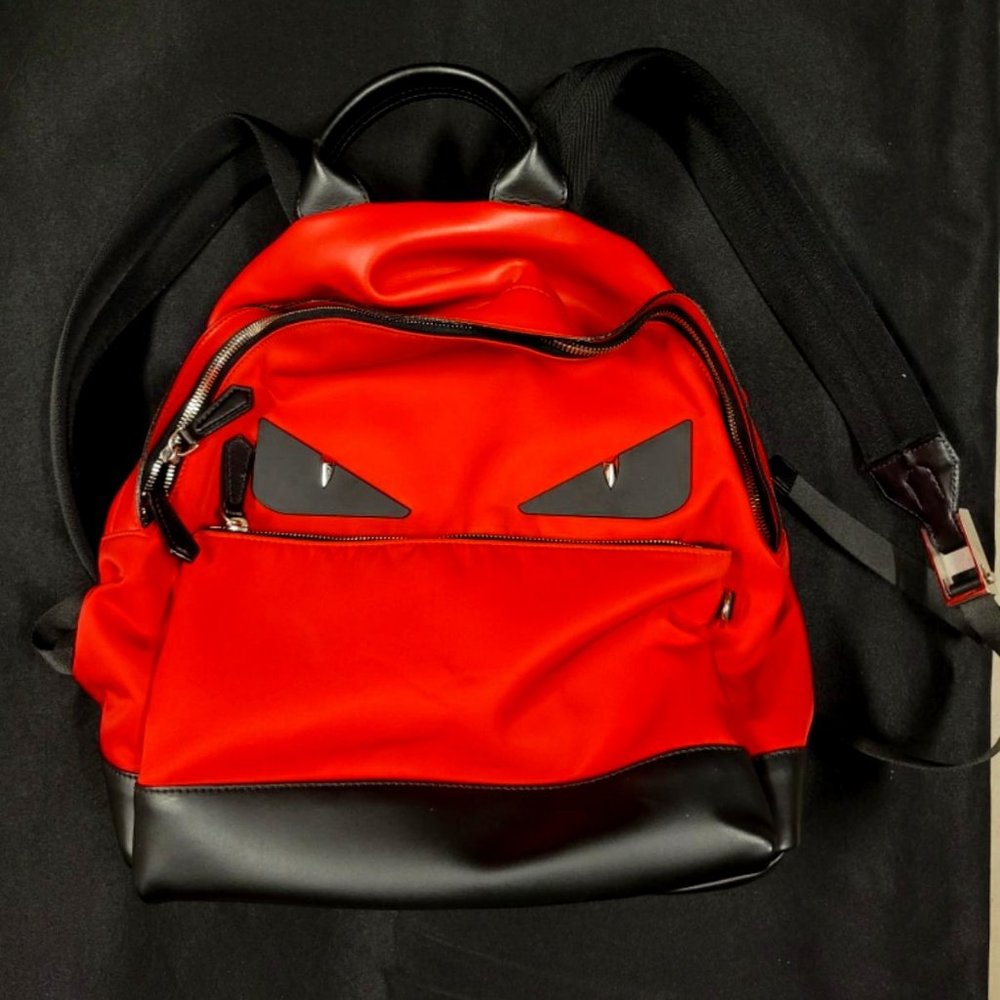 Fendi Monster Red Backpack
